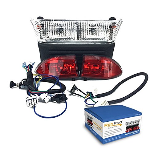 0799861404736 - RECPRO CLUB CAR PRECEDENT GAS GOLF CART LIGHT KIT W/ LED TAIL LIGHTS & GAS HARNESS FOR GAS CARTS 2004-2008.5