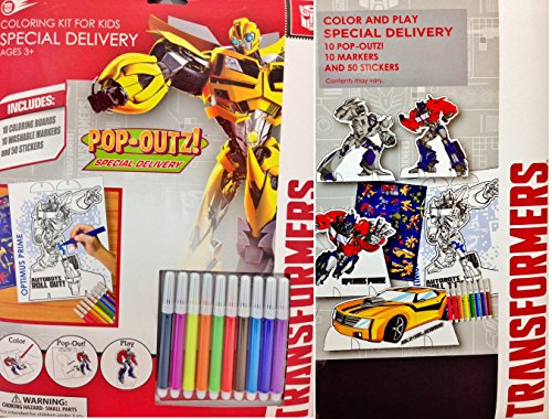 0799861626053 - TRANSFORMERS COLORING KIT FOR KIDS FEATURING POP-OUTS FOR PLAY!