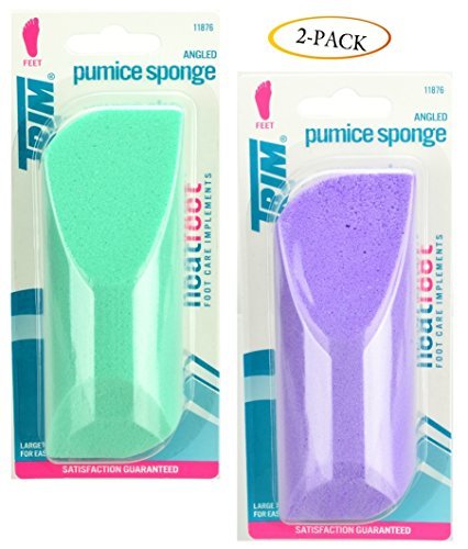 0799872444370 - PUMICE SPONGES. SMOOTHES ROUGH SKIN. FOR FEET, TOES AND HANDS. 2-PACK