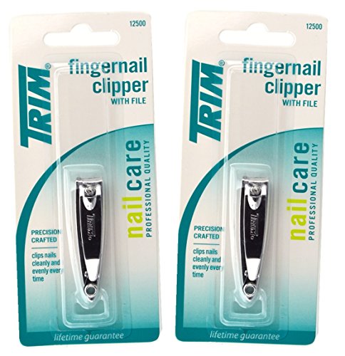 0799872444493 - FINGERNAIL CLIPPER, WITH FILE. 2-PACK.