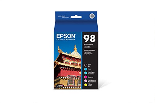 0799916043514 - EPSON 98 BLACK & COLOR C/M/Y/LC/LM INK CARTRIDGES, T098120-BCS, HIGH YIELD, COMBO 6/PACK