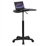 0799916060788 - HEIGHT ADJUSTABLE MOBILE LAPTOP COMPUTER DESK WITH BLACK TOP