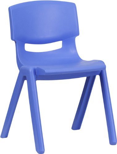0799916214297 - FLASH FURNITURE YU-YCX-004-BLUE-GG BLUE PLASTIC STACKABLE SCHOOL CHAIR WITH 13-1