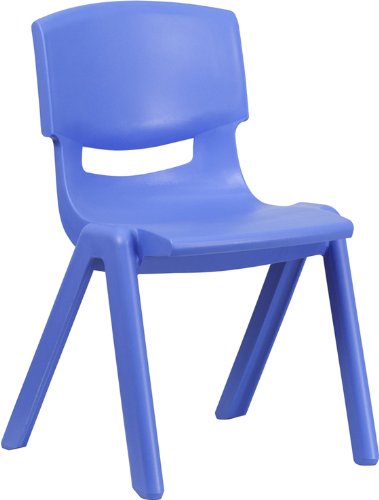 0799916214310 - FLASH FURNITURE YU-YCX-005-BLUE-GG BLUE PLASTIC STACKABLE SCHOOL CHAIR WITH 15-1