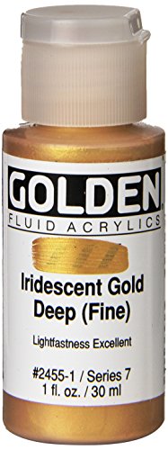 0799916408382 - GOLDEN FLUID ACRYLIC PAINT 1 OUNCE-IRIDESCENT GOLD DEEP