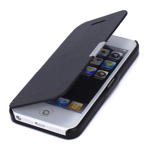 0799932854873 - GENERIC MAGNETIC FLIP SYNTHETIC LEATHER HARD SKIN POUCH WALLET CASE COVER FOR APPLE IPHONE 5 5S 5G BLACK