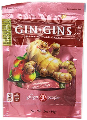 0799975120584 - GIN GINS SPICY APPLE CHEWY GINGER CANDY 3 OZ BAG GINGER CHEWS (PACK OF 3)