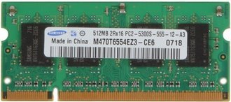8000000127617 - M470T6554EZ3-CE6:512MB SAMSUNG PC2-5300 SODIMM DDR2