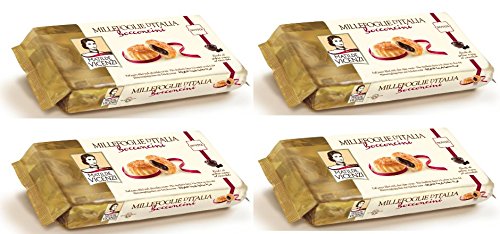 8000350004781 - VICENZI:  MILLEFOGLIE D' ITALIA BOCCONCINI  PUFFY PASTRY FILLED WITH CHOCOLATE CREAM 125 GR - PACK OF 4 - TOTAL 17.63 OZ