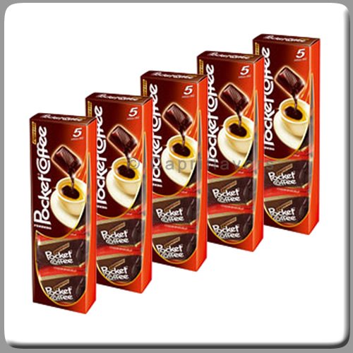 8000500090541 - FERRERO POCKET COFFEE MADE IN ITALY 5 PACKS OF 5 PIECES EACH