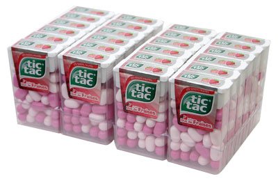 8000500146910 - TIC TAC: STRAWBERRY MIX SINGLES, 0.63 OUNCES (18G) PACKAGES (PACK OF 24)