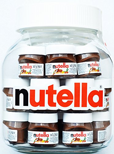 8000500202142 - NUTELLA GLASS JAR, 21 MINI NUTELLA JARS INSIDE WITH EACH 30 GRAMS, TOP GIFT