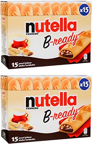 8000500223321 - FERRERO: NUTELLA B-READY  A CRISP WAFER OF BREAD IN THE FORM OF MINI BAGUETTE STUFFED WITH A CREAMY NUTELLA 15 PIECES 10.13 OZ (286G) PACK OF 2