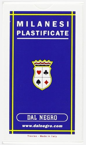 8001097130016 - DAL NEGRO: MILANESI 45/S PLASTICIZED ITALIAN PLAYING CARDS, FROM MILAN * DECK OF 40 CARDS *