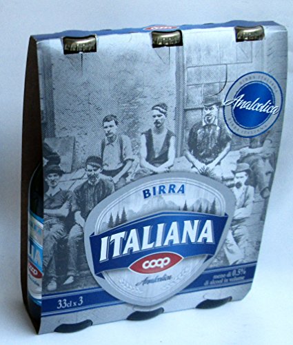 8001120916358 - COOP: BIRRA ITALIANA NON ALCOHOL MALT BEER TASTE BEVERAGE 33CL (11OZ) PACK OF 3