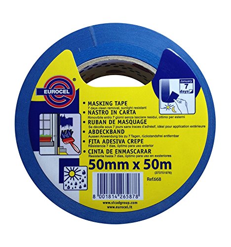 8001814265878 - EUROCEL BLUE MASKING TAPE - GREAT FOR 3D PRINTING, 1.97-INCH BY 55-YARD (1 ROLL)