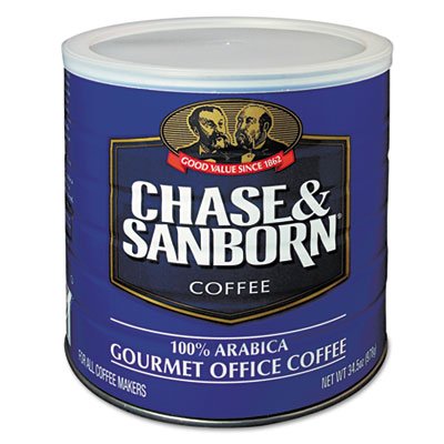 0800187911041 - OFFICE SNAX OFX33000 CHASE AND SANBORN COFFEE,100 PERCENT ARABICA, 34.5 OZ