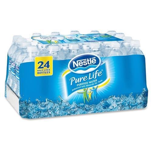 0800188093975 - NESTLE PURIFIED BOTTLED WATER, .5 LITER, 24/CT