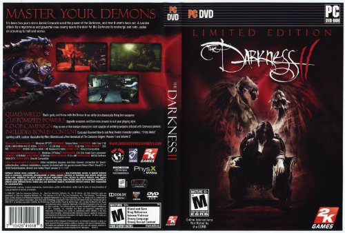 8002534323336 - DARKNESS II LIMITED EDITION (WINDOWS DVD) INCLUDES BONUS OUTFIT, 2 EXTRA CHARACTER ABILITIES, CUSTOM ILLUSTRATIONS AND 2 FREE COMICS.