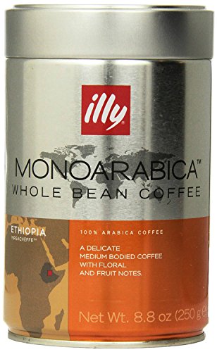 8002873018115 - ILLY MONOARABICA WHOLE BEAN COFFEE ETHIOPIA MEDIUM-BODIED COFFEE, 8.8OZ TIN