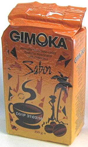 8003012000398 - GIMOKA: SABOR ESPRESSO ROASTED GROUND COFFEE, FINE AND ROUND * 8.8 OUNCE (250GR) PACKAGES (PACK OF 4) *