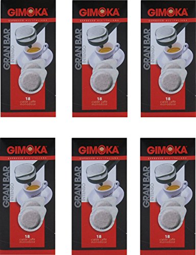 8003012002002 - GIMOKA: 108 COFFEE PODS INTENSO ESPRESSO * PACK OF 6 FOR 18 COFFEE PODS *