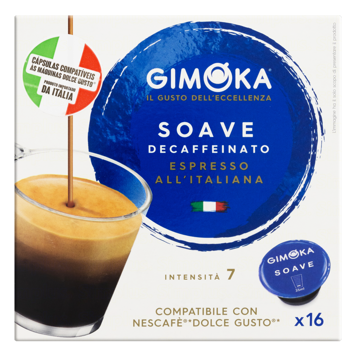 ▷ Comprar Capsulas Cafe Espresso Descafeinado dolce Gusto. 16 Unidades. 88  gr