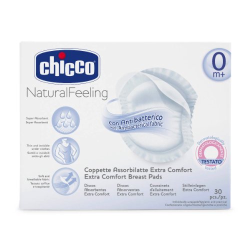 8003670845843 - CHICCO NATURAL FEELING ANTIBACTERIAL BREAST PROTECTION PADS 30PCS