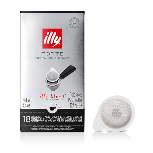 8003753188812 - ILLY COFFEE E.S.E. PODS, 100% ARABICA BEAN SIGNATURE ITALIAN BLEND, FORTE DARK ROAST WITH NOTES OF DARK CHOCOLATE AND AN INTENSE AROMA OF TOASTED BREAD, 18 COUNT (PACK OF 1)