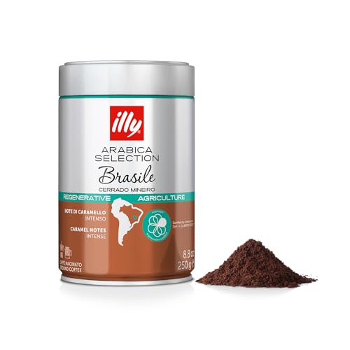 8003753218885 - ILLY ARABICA SELECTIONS BRASILE - CERRADO MINEIRO GROUND COFFEE, REGENERATIVE AGRICULTURE COFFEE, 8.8OZ (PACK OF 1)