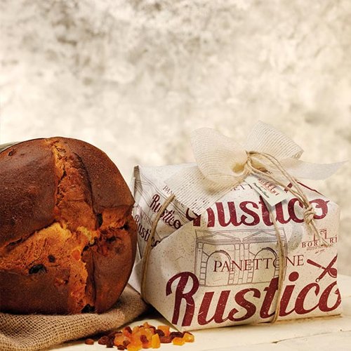 8003781371712 - TRADITIONAL PANETTONE GIFT WRAPPED RUSTIC STYLE BY BORSARI (1000 GRAM)