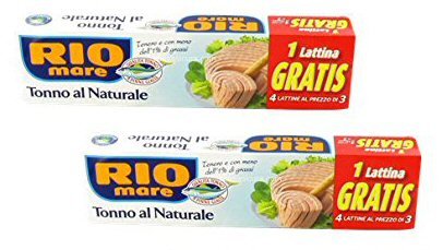 8004030220072 - RIO MARE: SET OF 12 CANS OF NATURAL TUNA FISH , YELLOWFIN TUNA QUALITY * PACK OF 12, 80G (2.82OZ) EACH * 960G (33.86OZ) TOTAL *