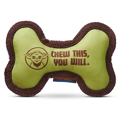 0800443955536 - STAR WARS CHEW THIS YOU WILL BONE DOG TOY, 6 L X 4 W, SMALL, GREEN