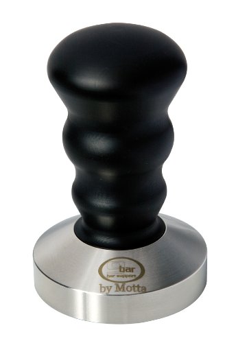8007986066503 - MOTTA MO-00650/58 PROFESSIONAL BAR9 COFFEE TAMPER WITH FLAT BASE AND BLACK CURLED HANDLE, 58MM, BLACK