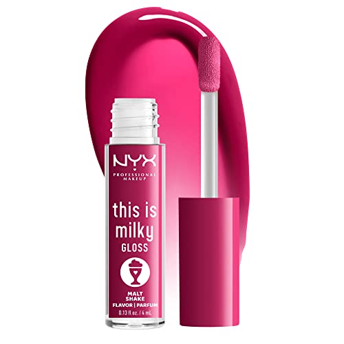 0800897225216 - NYX PROFESSIONAL MAKEUP THIS IS MILKY GLOSS, LIP GLOSS WITH 12 HOUR HYDRATION, VEGAN - MALT SHAKE (WARM RED)