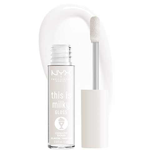 0800897225254 - NYX PROFESSIONAL MAKEUP THIS IS MILKY GLOSS, LIP GLOSS WITH 12 HOUR HYDRATION, VEGAN - COQUITO SHAKE (MILKY CLEAR)