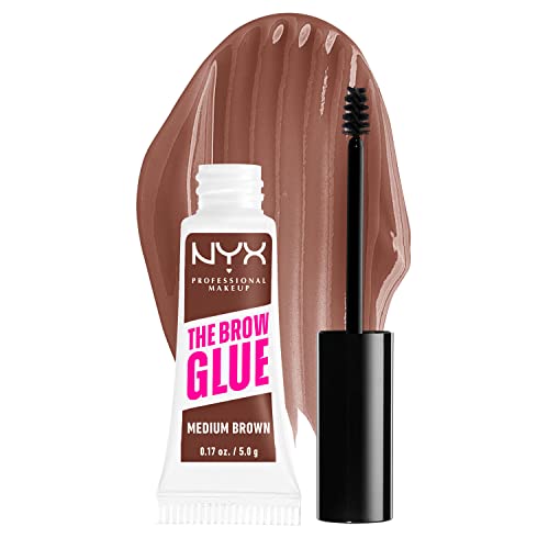 0800897233808 - NYX PROFESSIONAL MAKEUP THE BROW GLUE, EXTREME HOLD TINTED EYEBROW GEL - MEDIUM BROWN