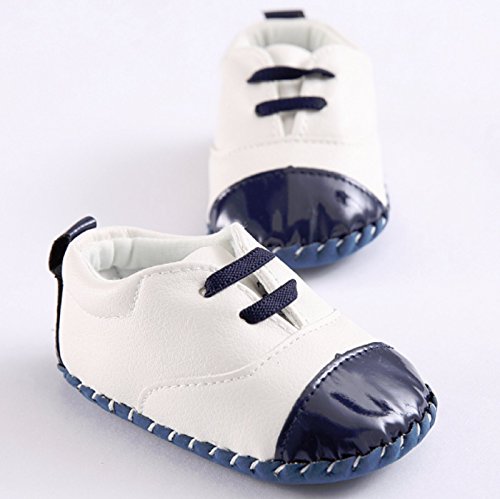 0801220835300 - NEW ARRIVAL SPRING KIDS BOYS CASUAL SPORTS SNEAKERS NEWBORN BABY SHOES BOY HARD SOLED INFANT TODDLER CHAUSSURES BEBE SAPATOS AGE 0-15M (1 US SIZE, WHITE)