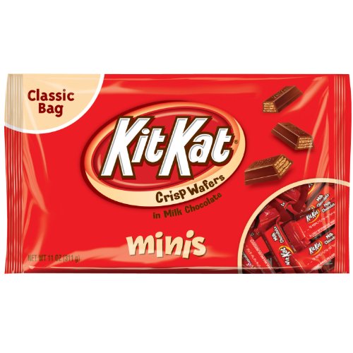 0801306580117 - KIT KAT MINIS, CRISP WAFERS IN MILK CHOCOLATE, 11-OUNCE BAGS (PACK OF 4)