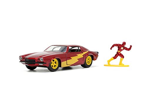 0801310330869 - DC COMICS 1:32 1973 CHEVY CAMARO DIE-CAST CAR WITH THE FLASH DIE-CAST FIGURE, TOYS FOR KIDS AND ADULTS