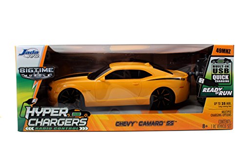 0801310968581 - JADA TOYS HYPERCHARGERS 2010 CHEVY CAMARO SS BTM REMOTE CONTROLLED VEHICLE (1:16), YELLOW