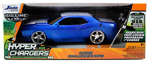 0801310968598 - JADA TOYS HYPERCHARGERS 2012 DODGE CHALLENGER BTM REMOTE CONTROLLED VEHICLE (1:16), BLUE