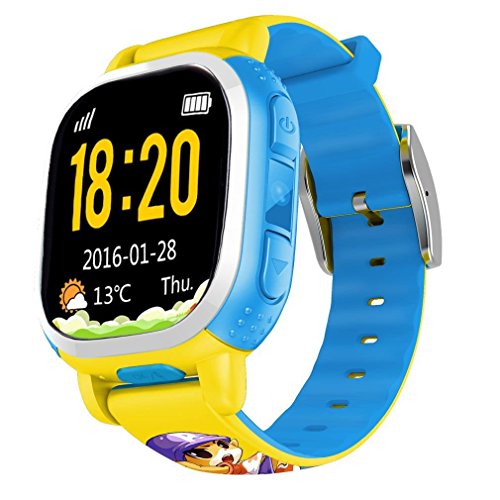 0801313431440 - OLIVIA GPS TRACKER WIFI LOCATING CHILDREN SAFE SECURITY QQ SMARTWATCH PHONE FOR KIDS UNLOCKED, YELLOW