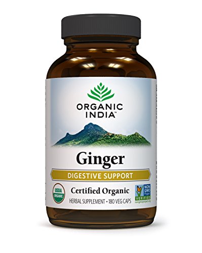 0801541512577 - ORGANIC INDIA NATURAL GINGER CAPSULES - ORGANIC GINGER NUTRITIONAL SUPPLEMENT FOR DIGESTIVE SUPPORT, GI TRACT SUPPORT, CARDIOVASCULAR FUNCTIONING, ANTI-NAUSEA REMEDY, AND OVERALL IMMUNITY BOOST