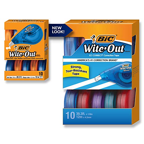 0801593094656 - BIC WITE-OUT BRAND EZ CORRECT CORRECTION TAPE, 10-COUNT