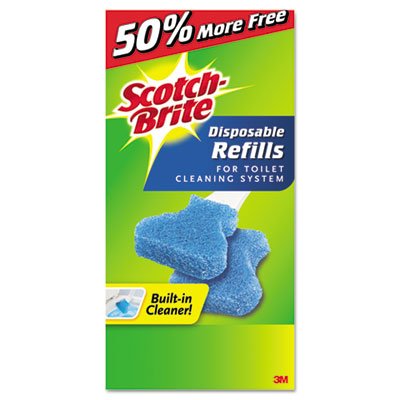0801593268361 - 3M DISPOSABLE TOILET SCRUBBER REFILL, 3, BLUE, 10/PACK 557-R10-6