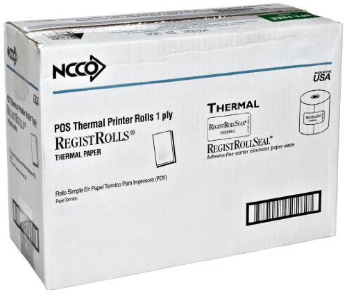 0801593282749 - NATIONAL CHECKING 7313SP 200' LENGTH X 3.13 INCH WIDTH 1 PLY WHITE THERMAL REGISTROLL (3 PACKS OF 10 ROLLS)