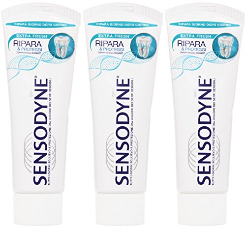 8016825973124 - SENSODYNE: REPAIR AND PROTECT EXTRA FRESH TOOTHPASTE WITH NOVAMIN * 2.53 FLUID OUNCE (75ML) PACKAGES (PACK OF 3) *