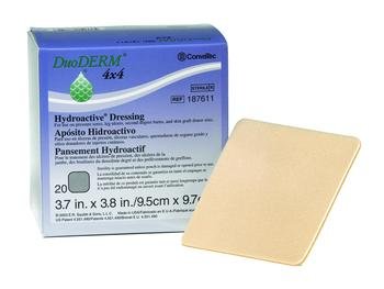 0801740072513 - DUODERM HYDROACTIVE DRESSING 4 X 4/STERILE/BOX OF 20