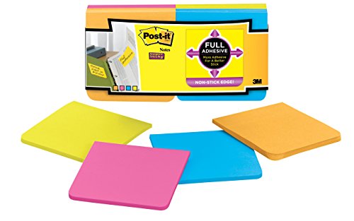 0080175188024 - POST-IT SUPER STICKY FULL ADHESIVE NOTES, 3 IN X 3 IN, RIO DE JANEIRO COLLECTION, 12 PADS/PACK (F330-12SSAU)